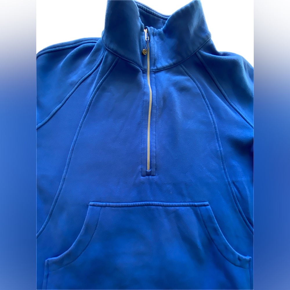 Lululemon Scuba Oversized Funnel-Neck Half zip Long Cerulean Blue XL/XXL - Picture 7 of 11